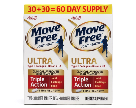 MoveFree - Ultra Triple Action Type II Collagen Boron & HA - 60 Coated Tablet(s) Value Pack