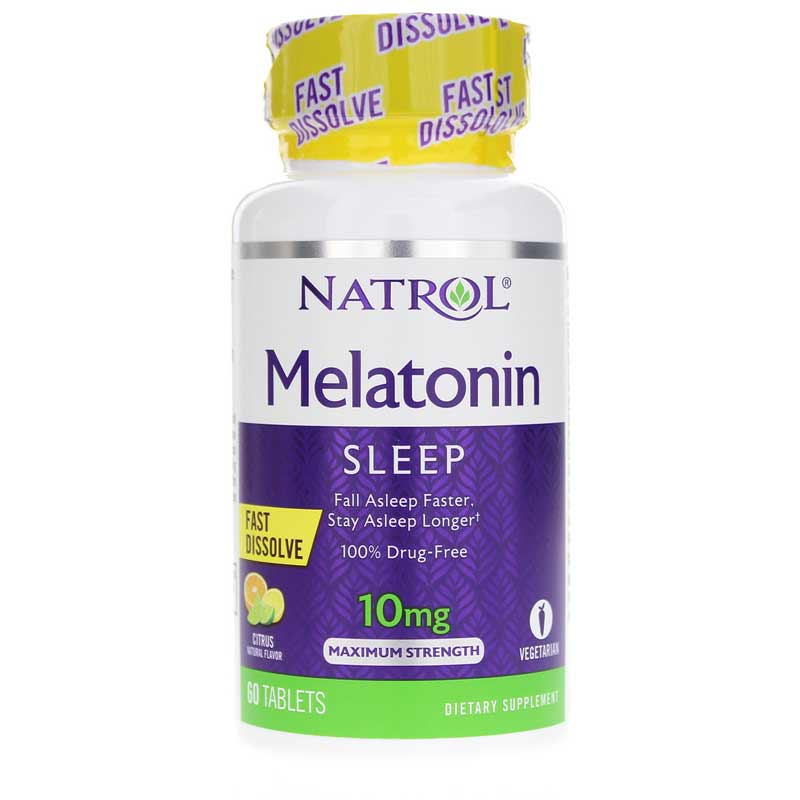 Natrol Melatonin 10 Mg Fast Dissolve Maximum Strength 60 Tablets