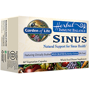 Herbal Immune Balance for Sinus Health with Butterbur Extract (60 Vegetarian Capsules)
