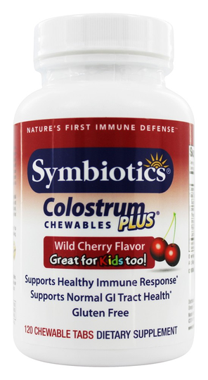 Symbiotics - Colostrum Plus Chewables Wild Cherry - 120 Chewable Tablets