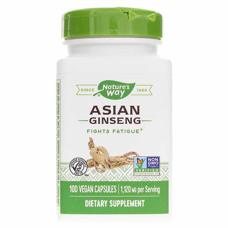 Natures Way Asian Ginseng 100 Vegan Capsules