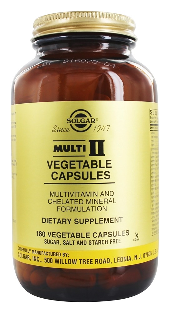 Solgar - Multi II MultiVitamin Formula - 180 Vegetarian Capsules