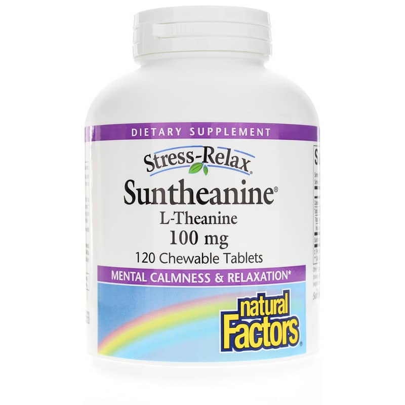 Natural Factors Stress-Relax Suntheanine Chewable 120 Chewable Tablets