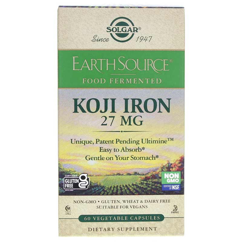 Solgar Food Fermented Koji Iron 27 Mg 60 Veg Capsules