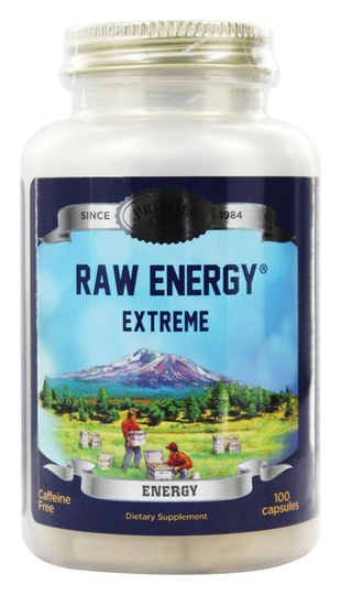 Premier One - Raw Energy Extreme Caffeine-Free Ephedra-Free - 100 Capsules