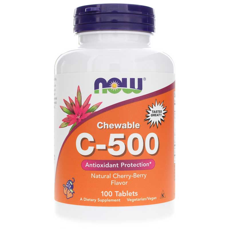 NOW Foods C-500 Chewable 100 Tablets