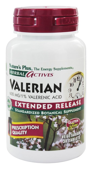 Natures Plus - Herbal Actives Extended Release Valerian 600 mg. - 30 Tablets