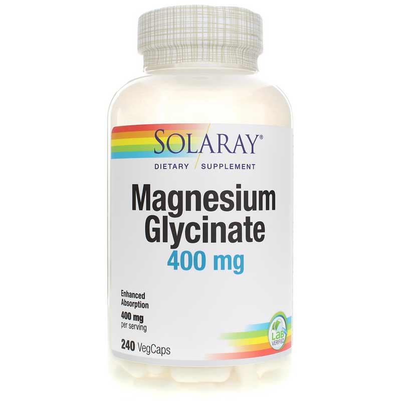 Solaray Magnesium Glycinate 400 Mg 240 Veg Capsules