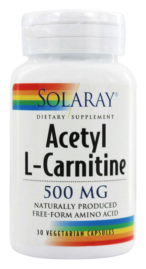 Solaray - Acetyl L-Carnitine 500 mg. - 30 Vegetarian Capsules