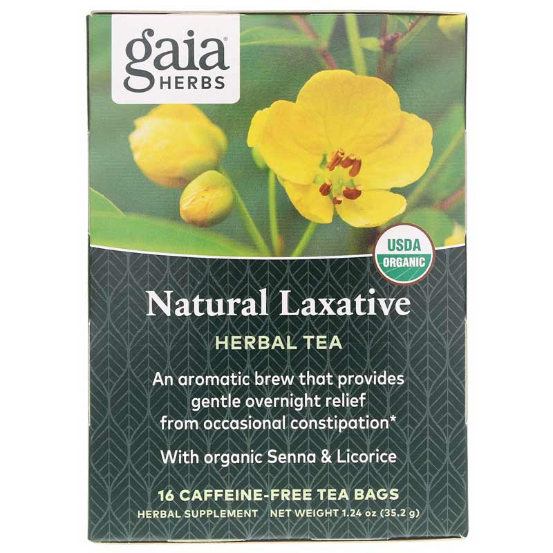 Gaia Herbs Natural Laxative Herbal Tea 16 Tea Bags