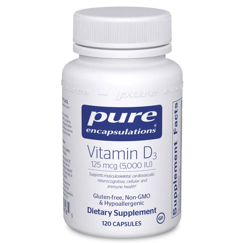 Pure Encapsulations Vitamin D3 5000 IU 120 Capsules