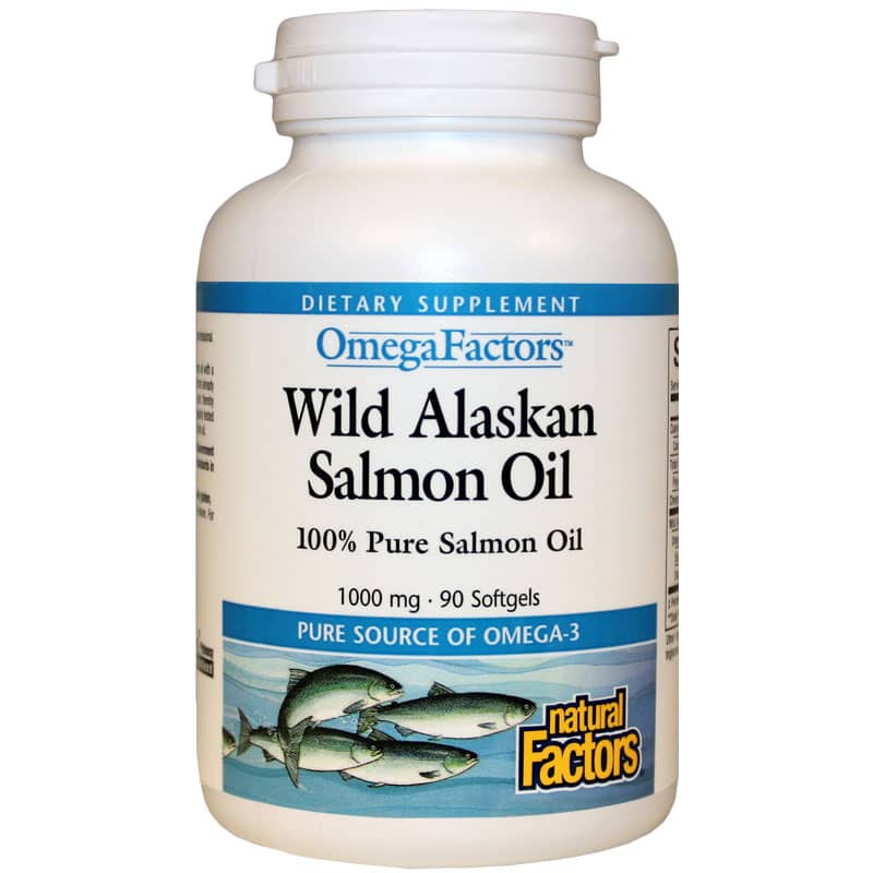 Natural Factors Wild Alaskan Salmon Oil 1000 Mg 90 Softgels