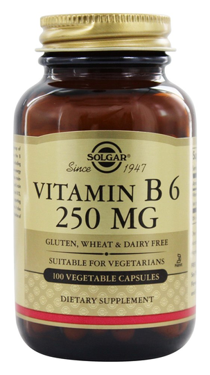 Solgar - Vitamin B6 250 mg. - 100 Vegetarian Capsules