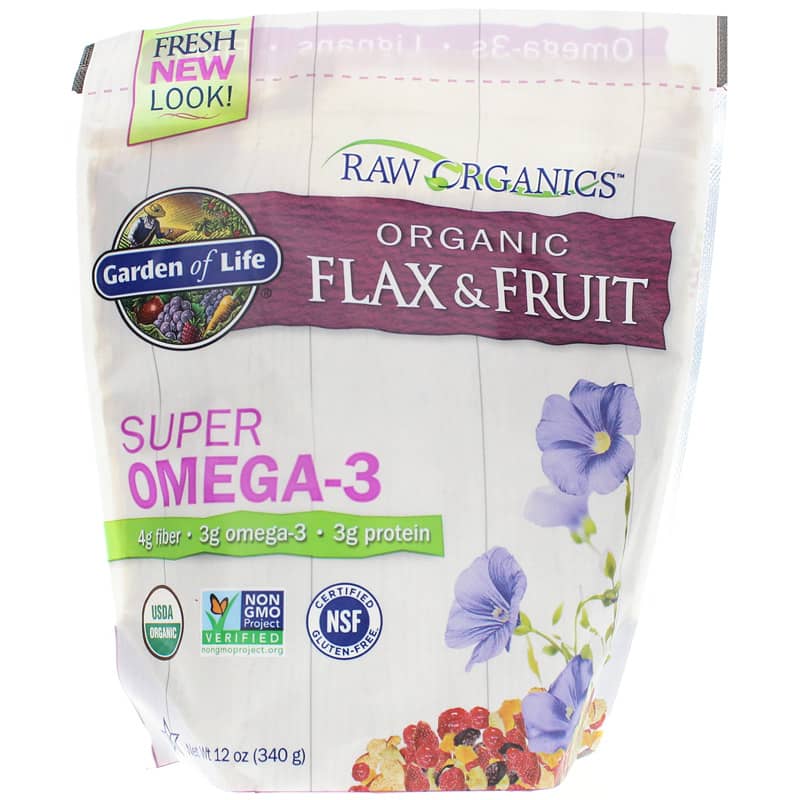 Garden of Life Raw Organics Super Omega-3 Flax & Fruit 12 Oz