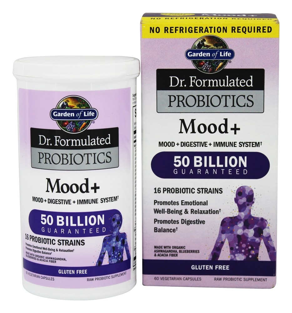 Garden of Life - Dr. Formulated Probiotics Mood Shelf Stable 50 Billion CFU - 60 Vegetarian Capsules