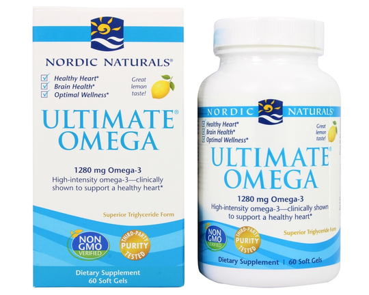 Nordic Naturals - Ultimate Omega Purified Fish Oil Lemon 1280 mg. - 60 Softgels