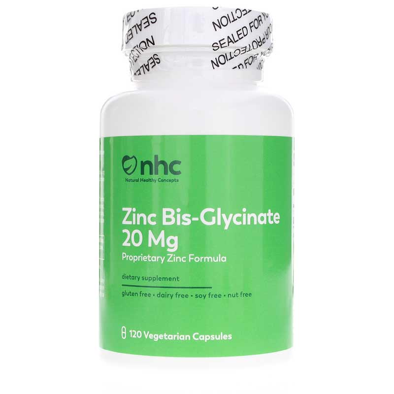 Natural Healthy Concepts Zinc Bis-Glycinate 20 Mg 120 Veg Capsules