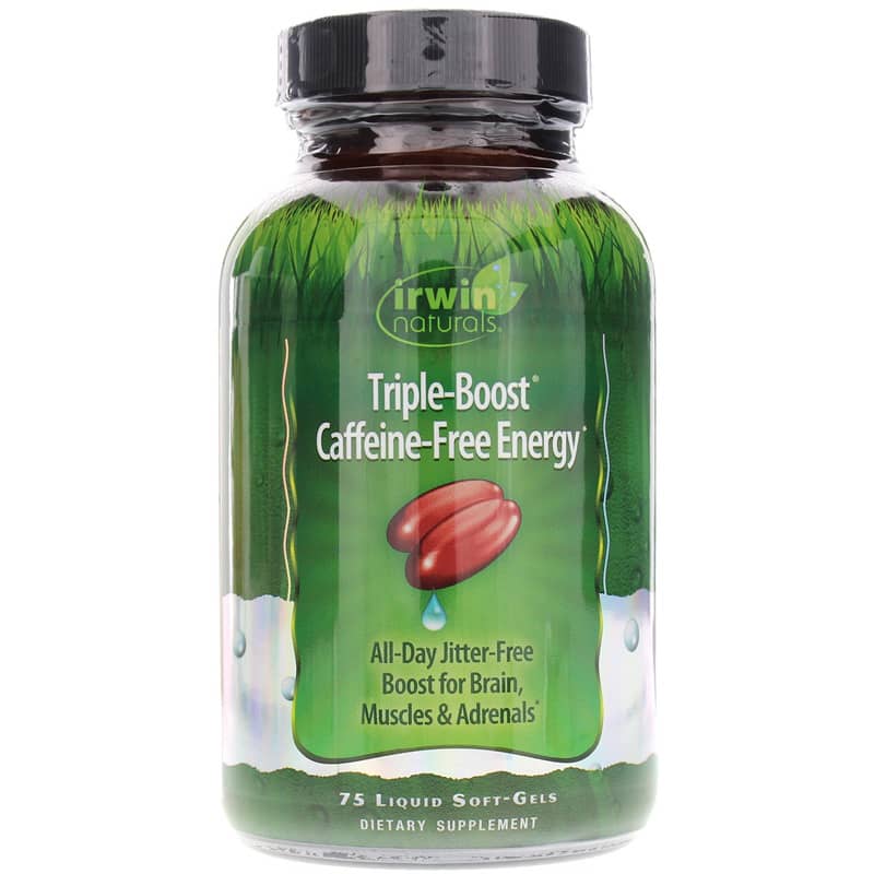 Irwin Naturals Triple-Boost Caffeine-Free Energy 75 Liquid Softgels