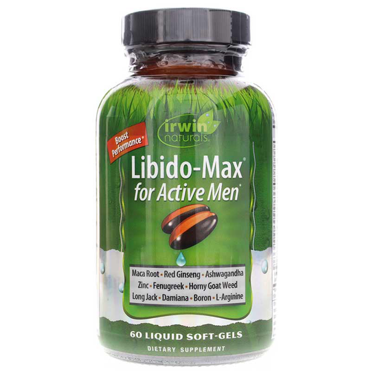 Irwin Naturals Libido-Max for Active Men 60 Liquid Softgels
