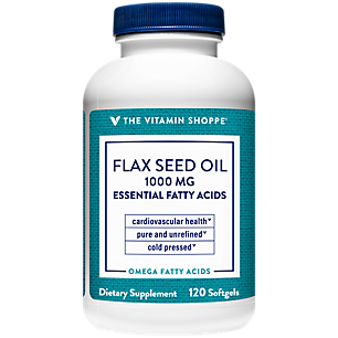 Organic Flax Seed Oil - Essential Fatty Acids for Cardiovascular Support - 1,000 MG (120 Softgels)