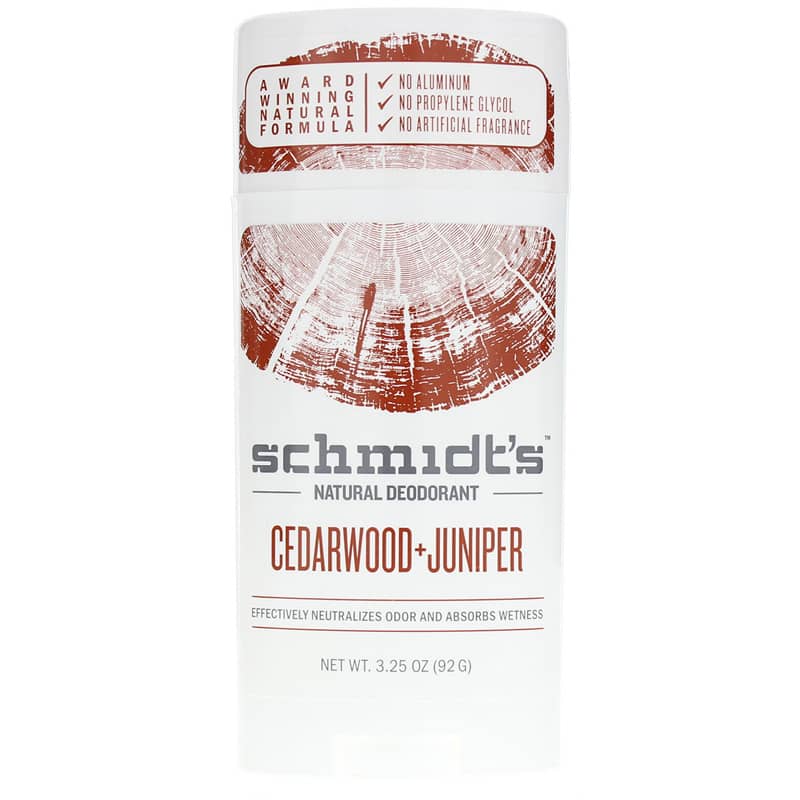 Schmidts Deodorant Natural Deodorant Stick Cedarwood + Juniper 3.25 Oz