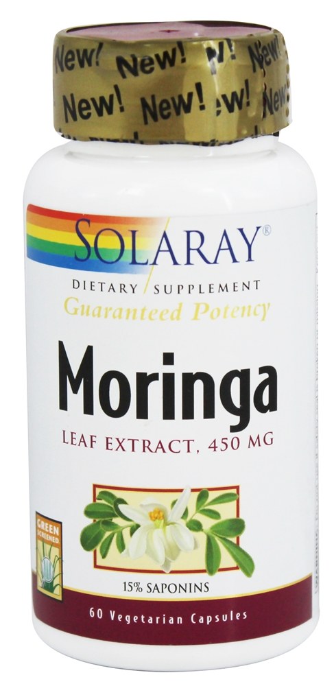 Solaray - Guaranteed Potency Moringa Leaf Extract 450 mg. - 60 Vegetarian Capsules