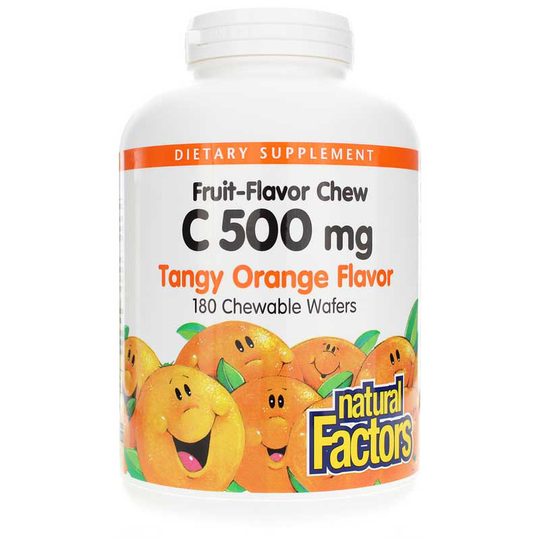 Natural Factors C-500 Mg Natural Fruit Chew 180 Chewable Tablets