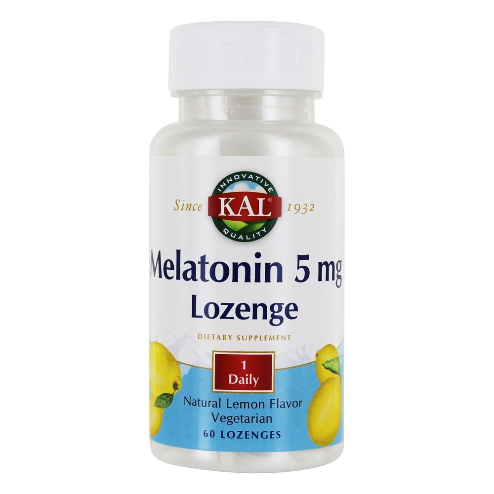 Kal - Melatonin Lozenges Natural Lemon Flavor 5 mg. - 60 Lozenges