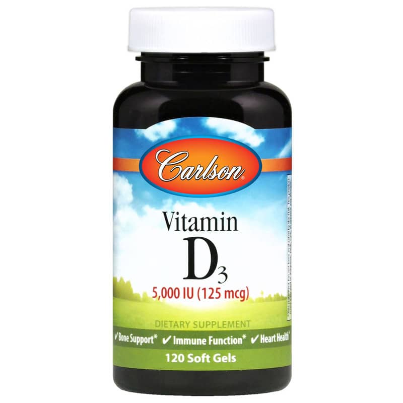 Carlson Labs Vitamin D3 5,000 IU 120 Softgels