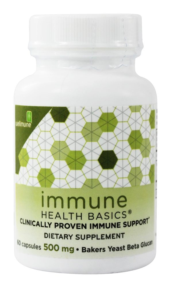 Immune Health Basics - Beta Glutan with Wellmune WGP Immune Support 500 mg. - 60 Capsules