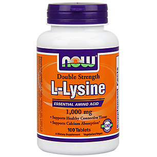L-Lysine - Double Strength Essential Amino Acid - 1,000 MG (100 Tablets)