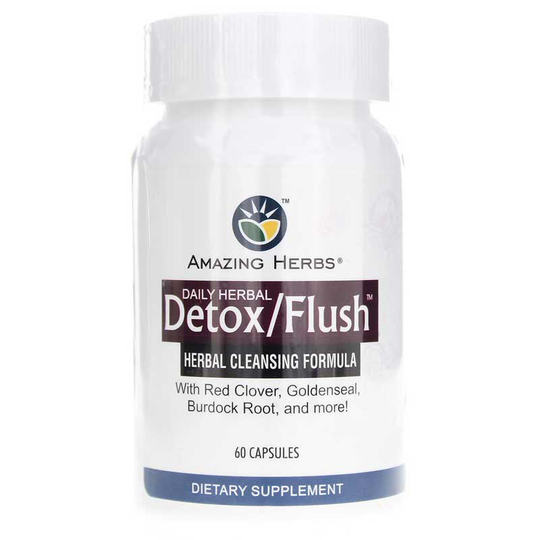 Amazing Herbs Detox Flush Herbal Cleansing Formula 60 Capsules