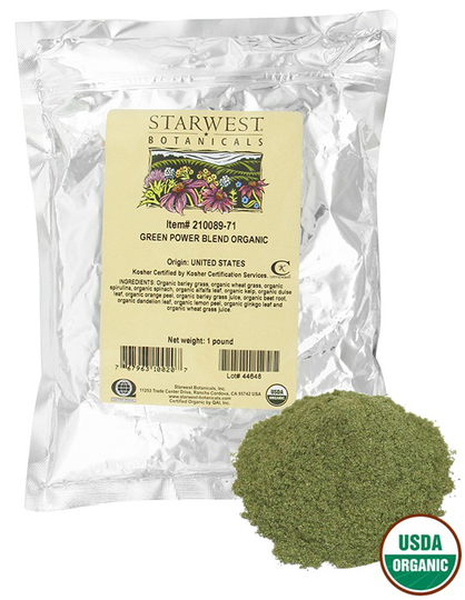 Starwest Botanicals - Bulk GreenPower Blend Organic - 1 lb.