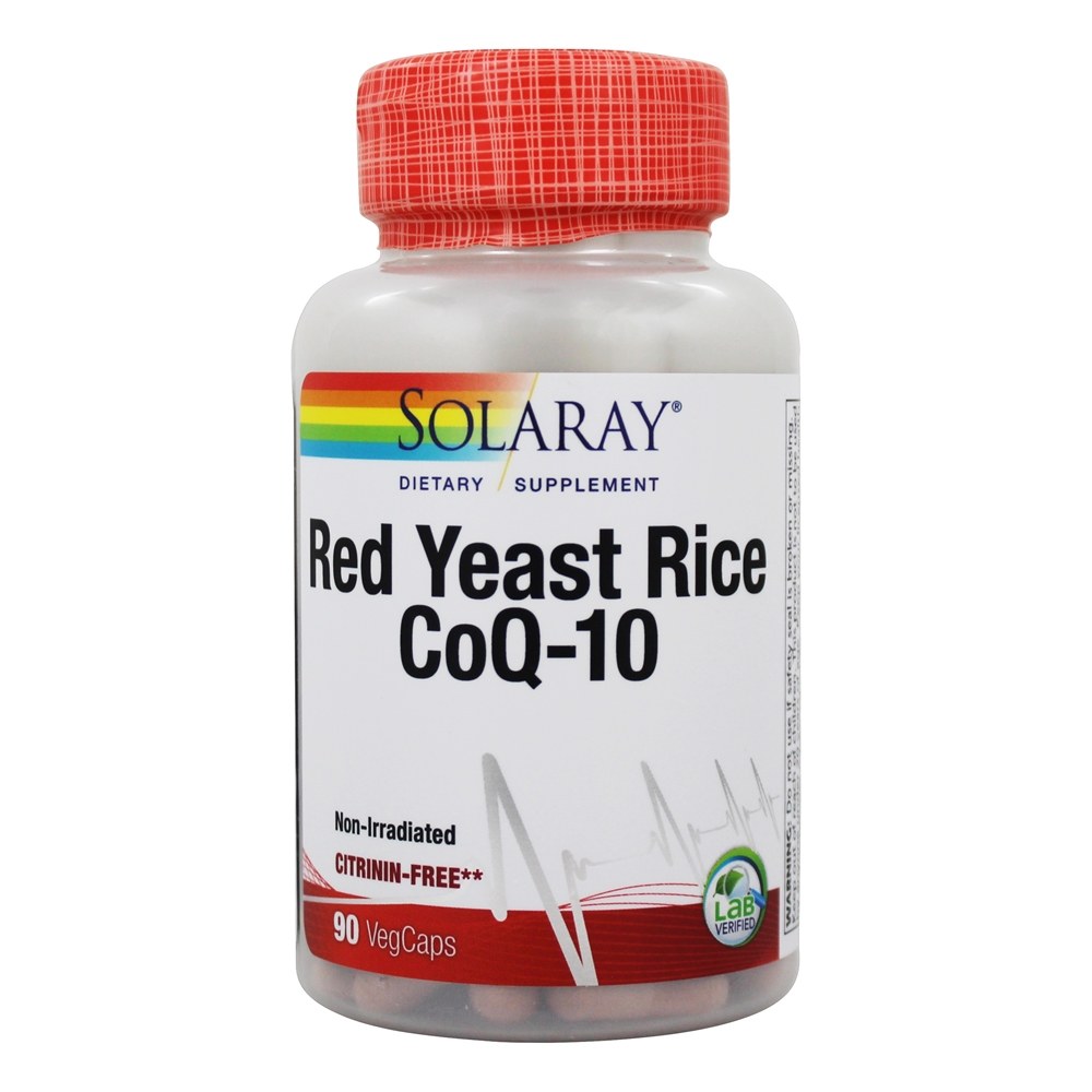 Solaray - Non-Irradiated Red Yeast Rice CoQ-10 - 90 Vegetarian Capsules