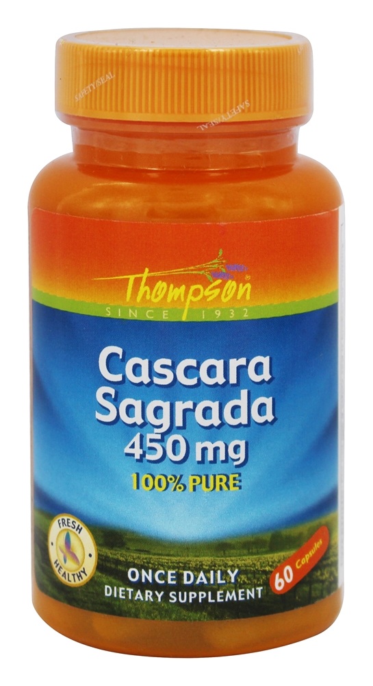 Thompson - Cascara Sagrada 100 Pure 450 mg. - 60 Capsules