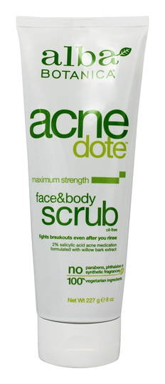 Alba Botanica - Natural Acnedote Face & Body Scrub - 8 oz.