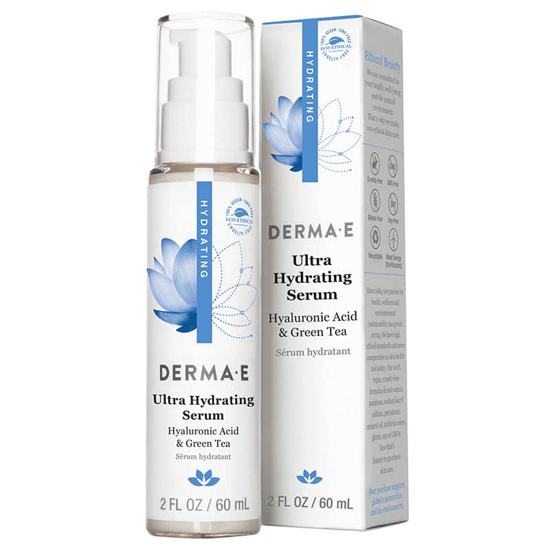 Derma E Ultra Hydrating Serum Hyaluronic Acid & Green Tea 2 Oz