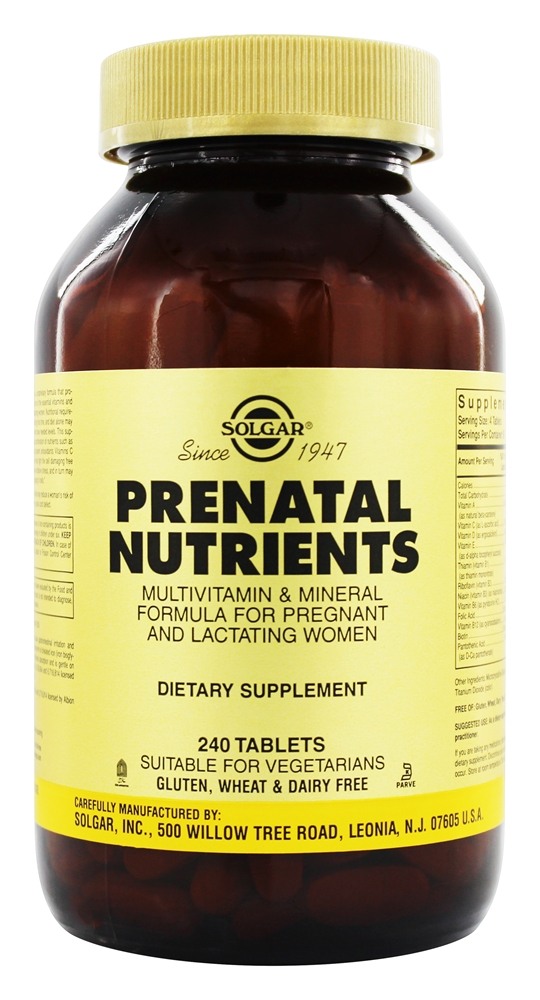 Solgar - Prenatal Nutrients - 240 Tablets