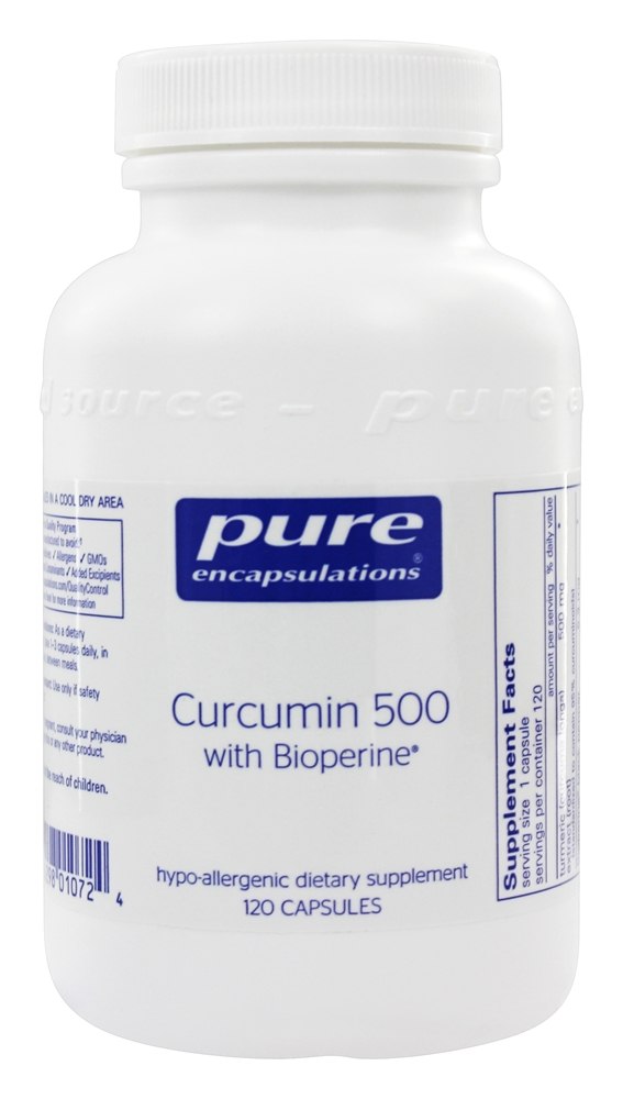 Pure Encapsulations - Curcumin 500 with Bioperine - 120 Vegetarian Capsules