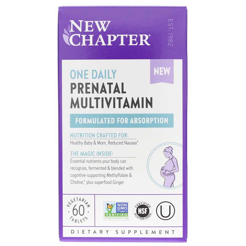 New Chapter One Daily Prenatal Multivitamin 60 Veg Tablets