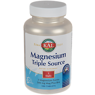 Magnesium Triple Source with Vitamin B6 - 500 MG (100 Tablets)
