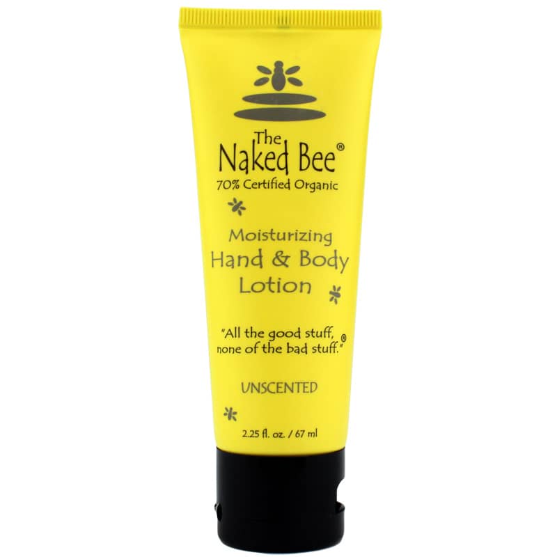 Naked Bee Moisturizing Hand & Body Lotion Unscented 2.25 Oz