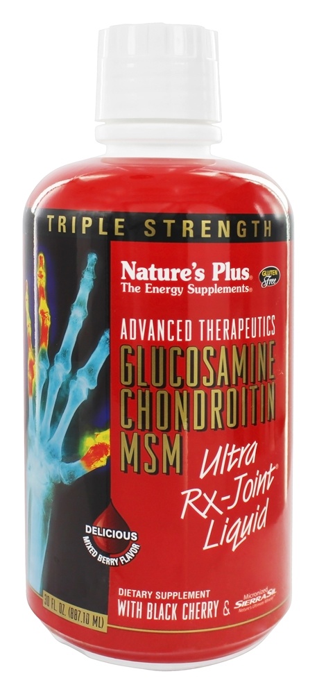 Natures Plus - Triple Strength Glucosamine Chondroitin MSM Mixed Berry - 30 fl. oz.