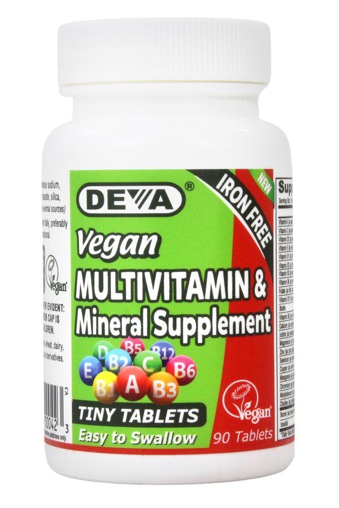 Deva Nutrition - Vegan Multivitamin & Mineral Supplement Iron Free - 90 Tablets