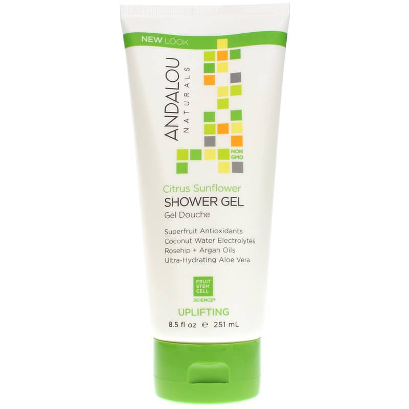 Andalou Naturals Citrus Sunflower Shower Gel, Uplifting Formula 8.5 Oz