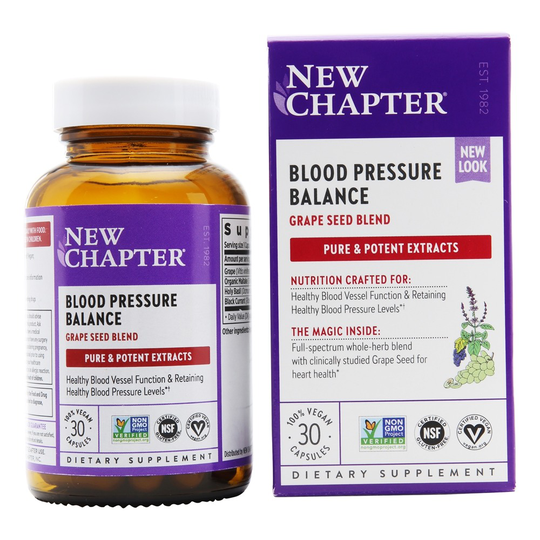 New Chapter - Blood Pressure Balance Grape Seed Blend - 30 Vegan Capsules