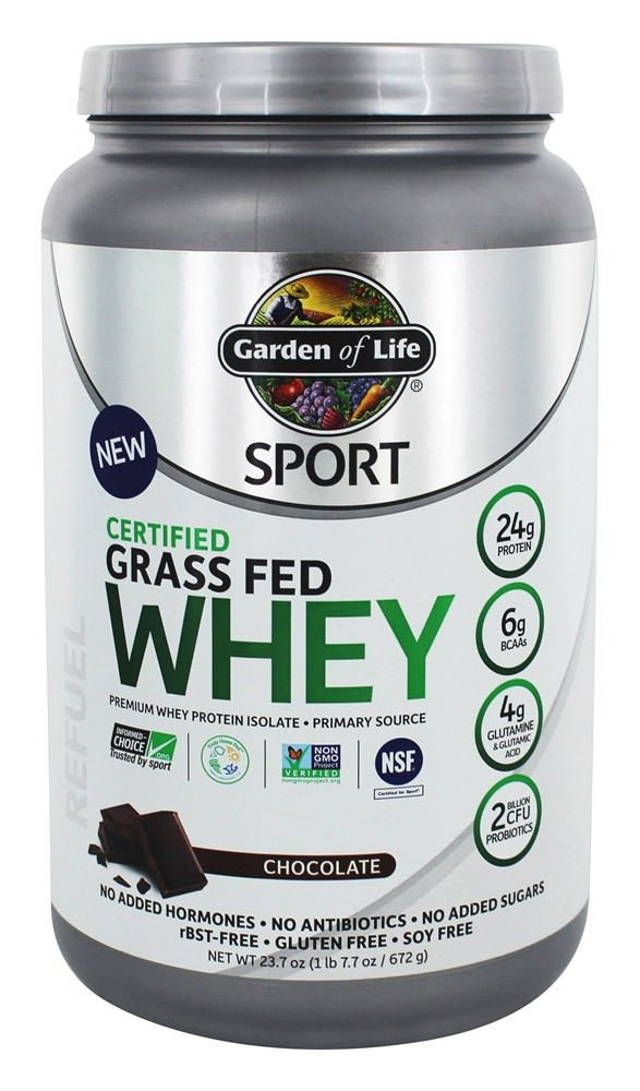 Garden of Life - Sport Certified Grass Fed Whey Chocolate - 23.7 oz.