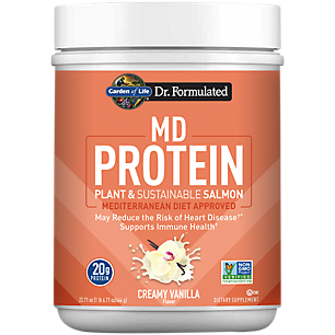 Dr. Formulated Plant & Sustainable Salmon MD Protein Mediterranean Diet Approved - Creamy Vanilla (1.6 Lbs./14 Servings)