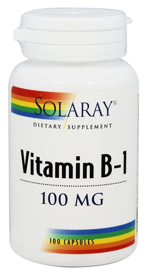 Solaray - Vitamin B1 100 mg. - 100 Capsules
