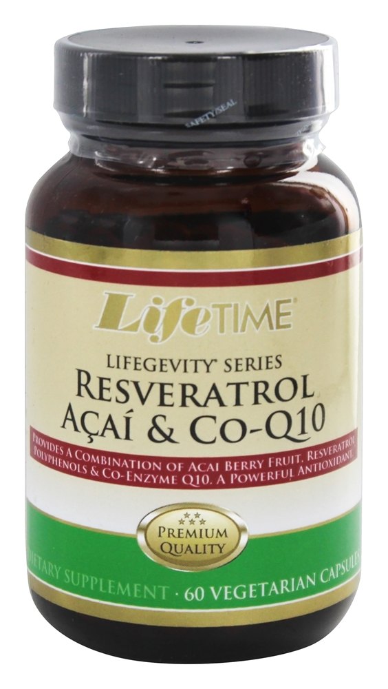 LifeTime Vitamins - Resveratrol Acai & Co-Q10 - 60 Vegetarian Capsules